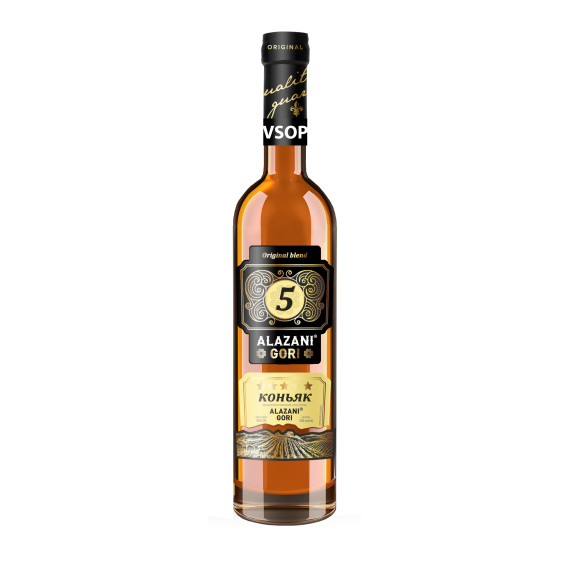 Ukrainian Ordinary Brandy Five Stars Alazani Gori 0.5 l