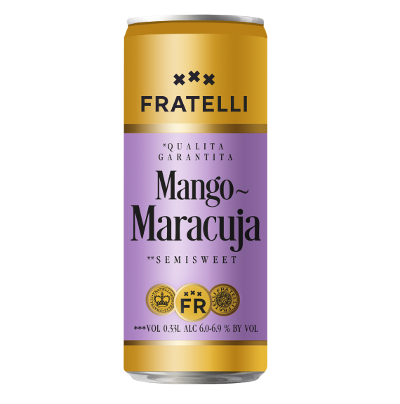 Fratelli Mango-Maracuja Semi-Sweet Sparkling Wine Beverage 0.33 l