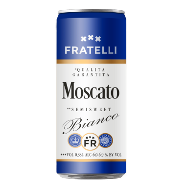 Fratelli Moskato Bianco Semi-Sweet Sparkling Wine Beverage 0.33 l