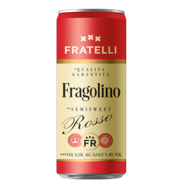 Fratelli Fragolino Rosso Semi-Sweet Sparkling Wine Beverage 0.33 l