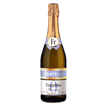 Non-Alcoholic Wine Beverage Fratelli Fragolino Bianco Sparkling Semi-Sweet White 0.75 l