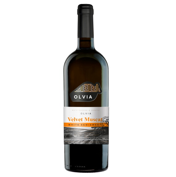 Semi-Sweet White Wine Оksamyt Мuskatnyy Olvia 0.75 l